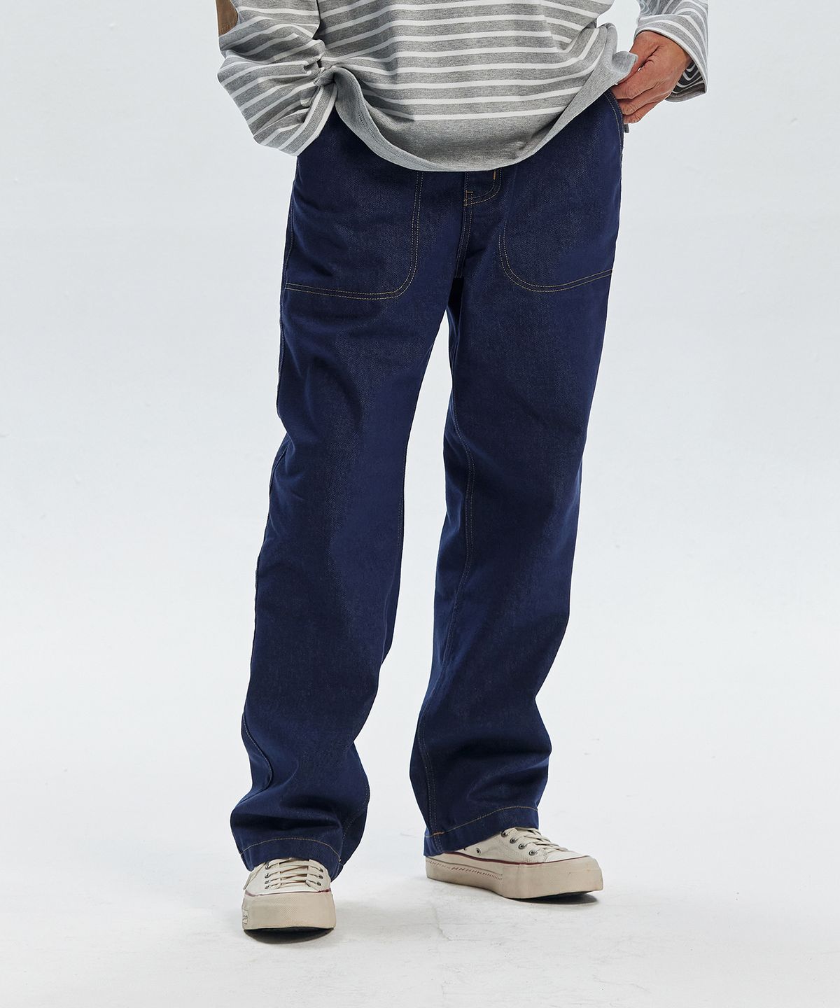 프리즘웍스(FRIZMWORKS) CP WIDE DENIM PANTS _ INDIGO