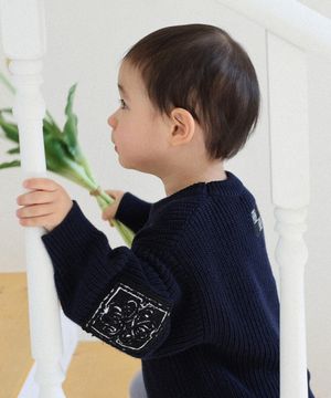 [KIDS]아르크 패치 니트 네이비