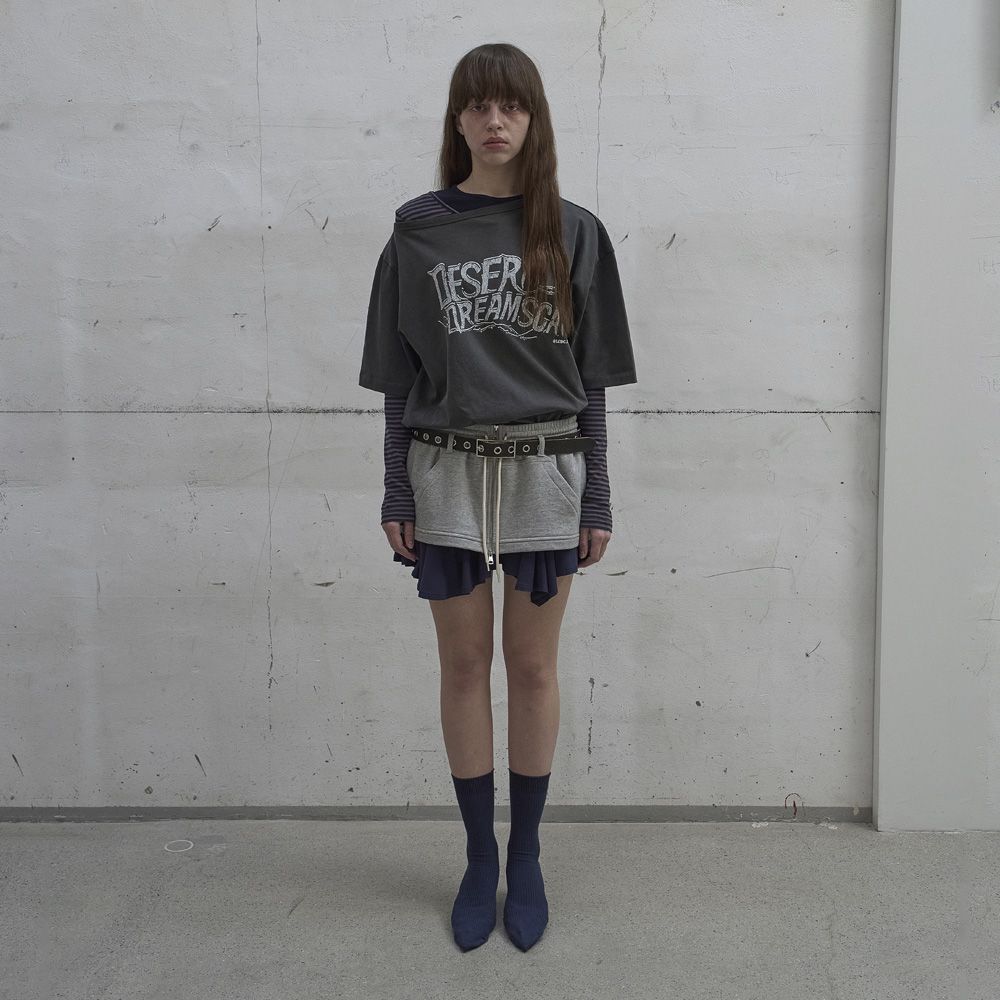 Tシャツ・カットソー LCDC : 25SS / ASYMMETRIC PRINTED T-SHIRT (3COLORS) MUSINSA | LCDC TM ASYMMETRIC PRINTED T-SHIRT (DARK GREY)