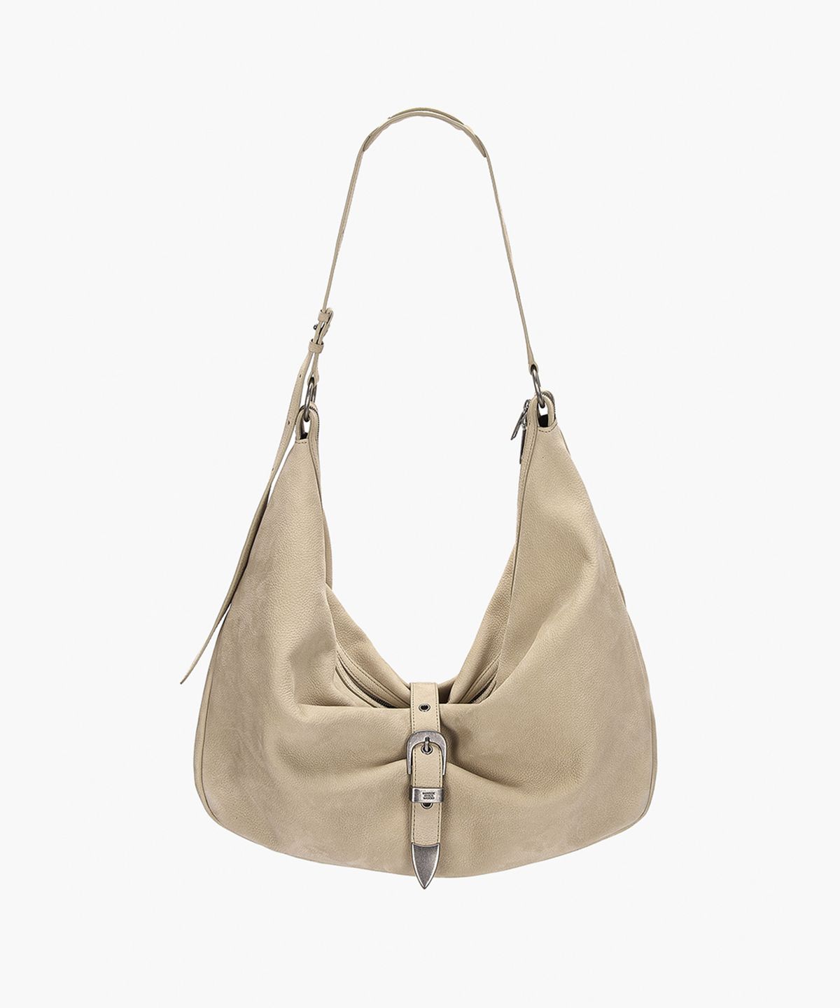 마지셔우드(MARGESHERWOOD) BELTED HOBO_nude nubuck