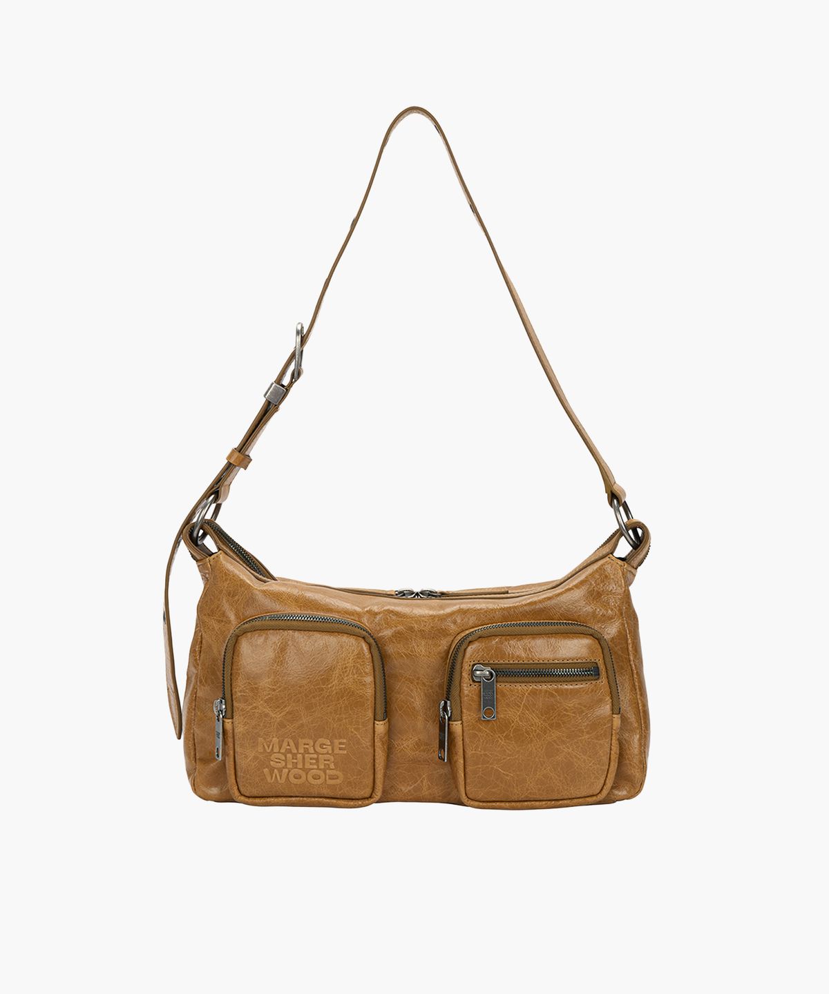 마지셔우드(MARGESHERWOOD) OUTPOCKET HOBO_soft camel pull-up crinkle
