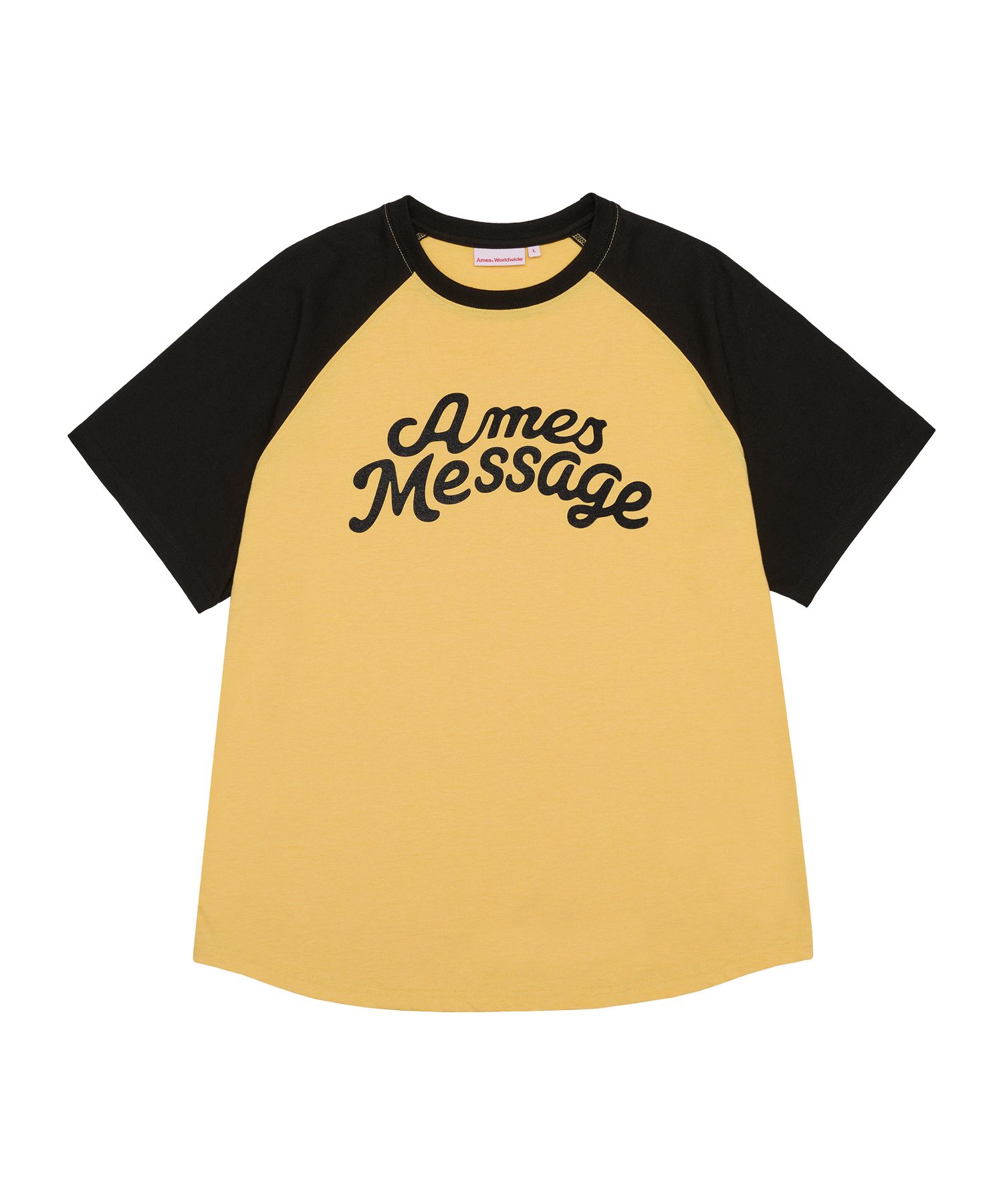 MUSINSA | AMES-WORLDWIDE AMES COLOR BLOCK RAGLAN TEE YELLOW