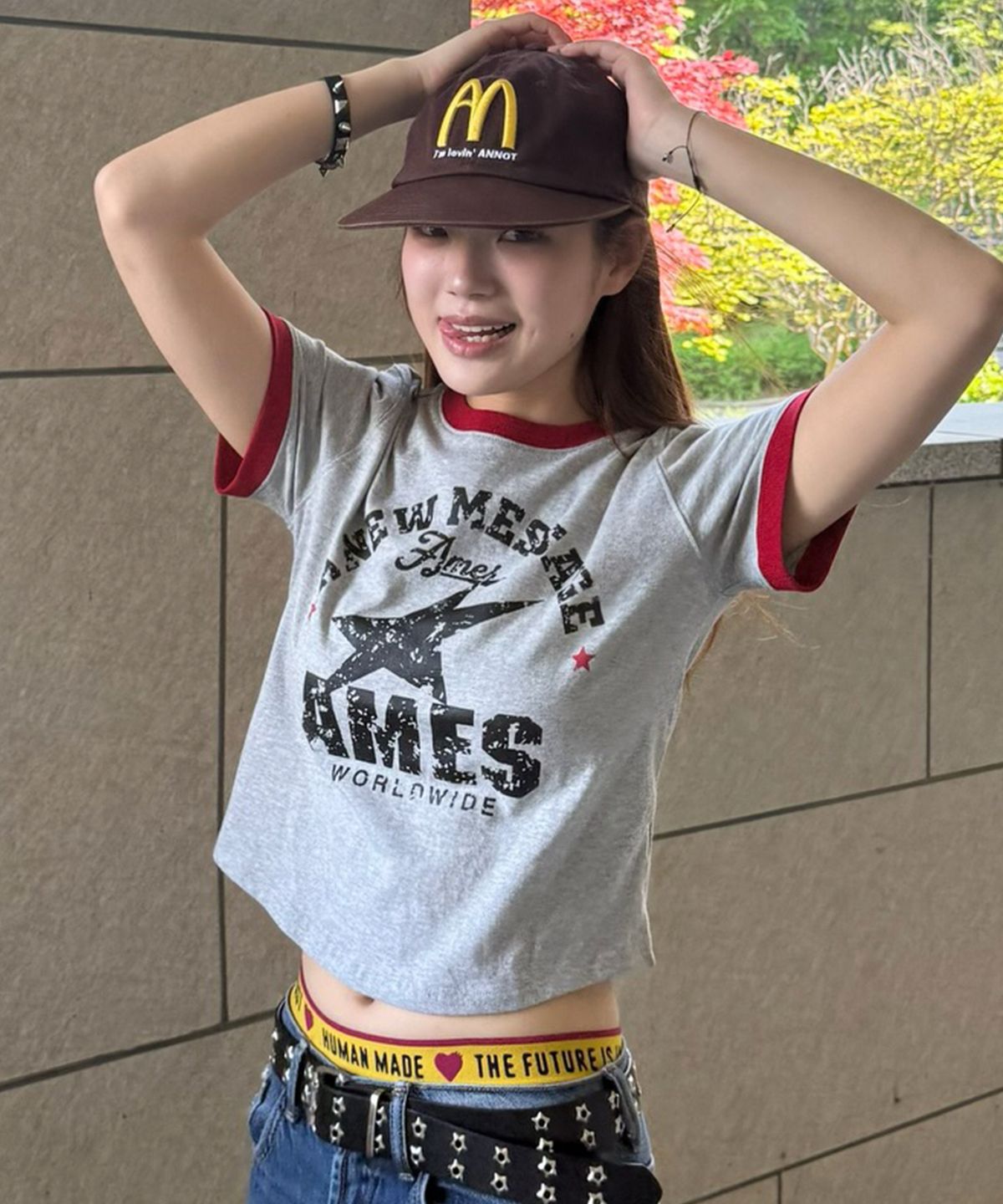 아메스 월드와이드(AMES-WORLDWIDE) VINTAGE STAR TEE GREY