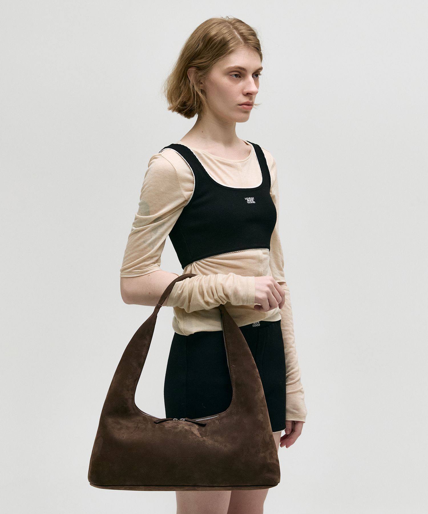 MUSINSA | MARGESHERWOOD HOBO LARGE_hush nubuck