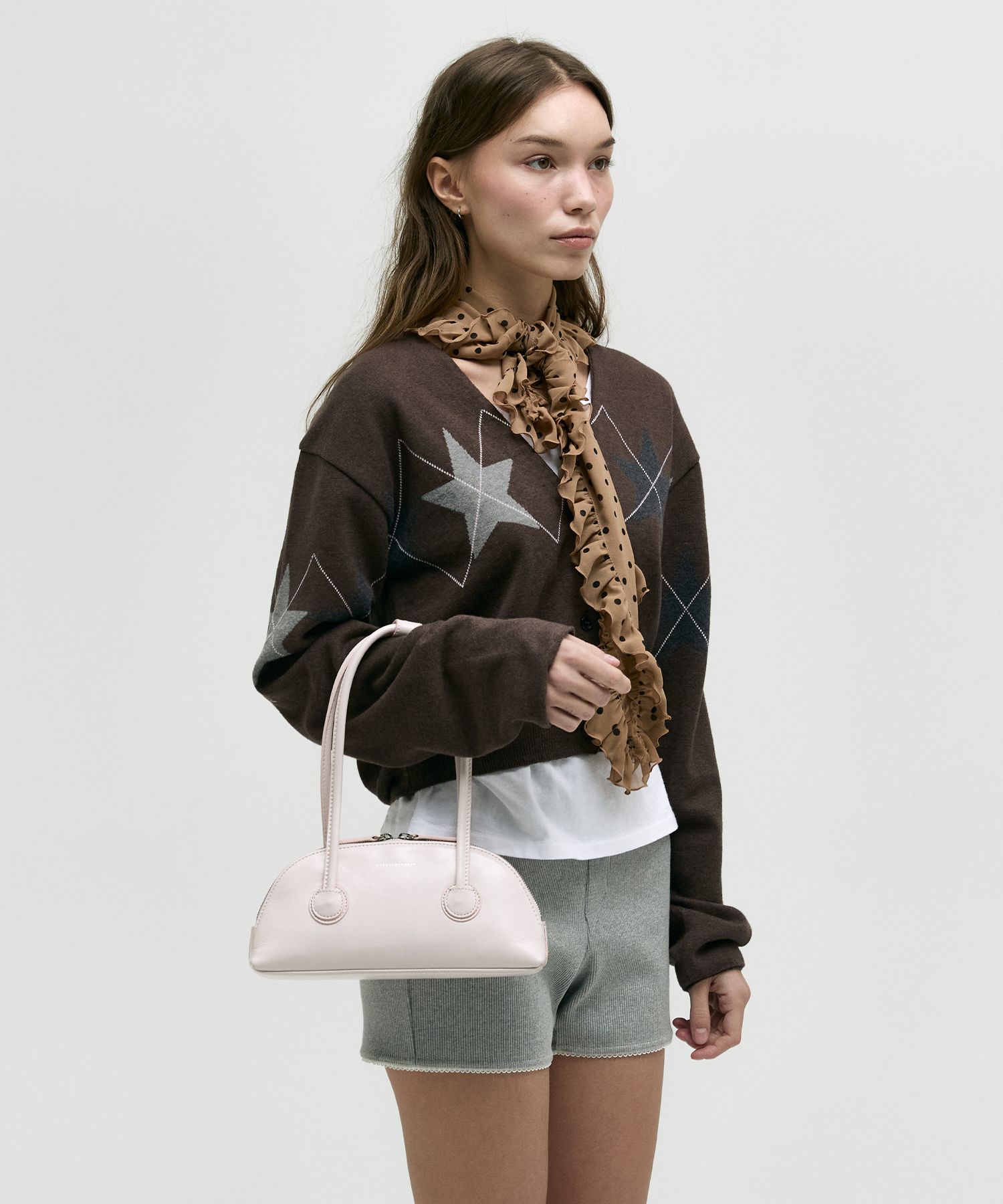 [Margesherwood] / ☆ BESSETTE SHOULDER / pale pink glossy Margesherwood Pink Bessette Shoulder Bag In Pale Pink Glossy