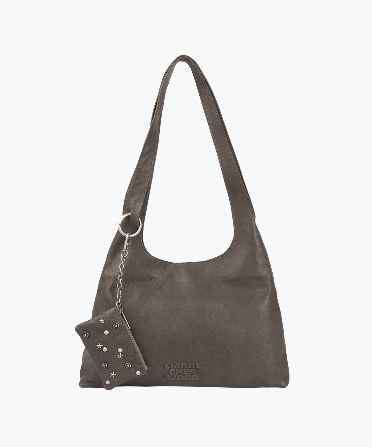 마지셔우드(MARGESHERWOOD) HALTER HOBO LARGE_taupe washed nappa