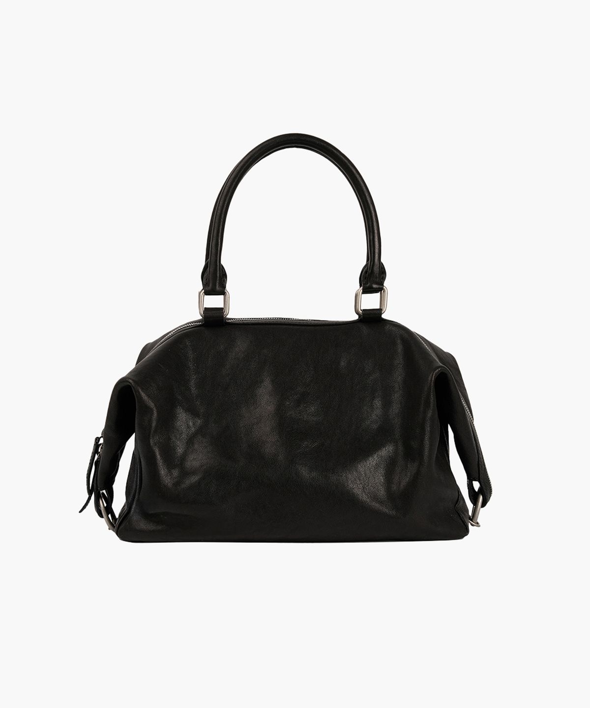 마지셔우드(MARGESHERWOOD) DUMPLING TOTE_black washed nappa