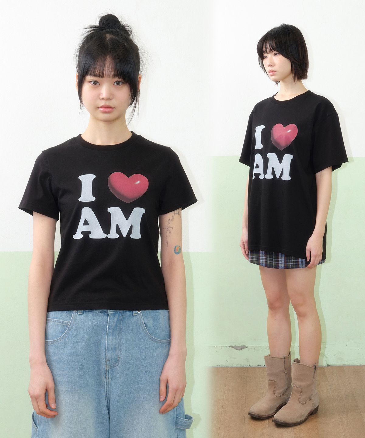 아메스 월드와이드(AMES-WORLDWIDE) I LOVE AMES TEE BLACK