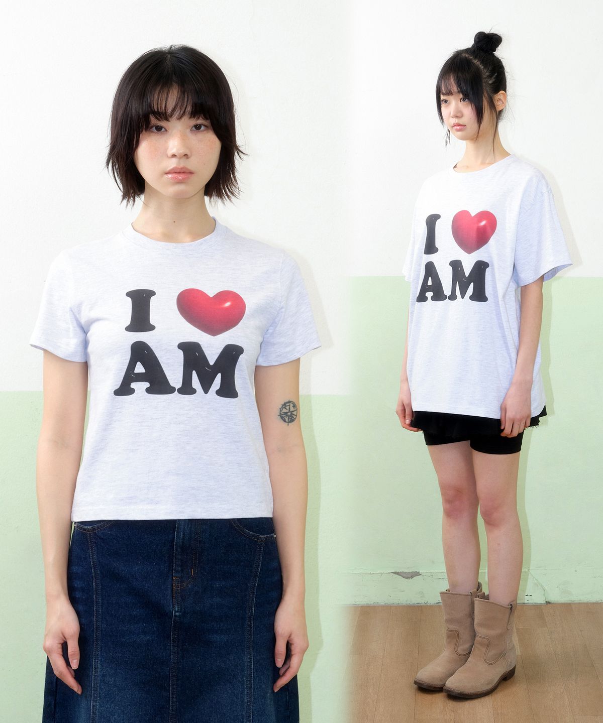 아메스 월드와이드(AMES-WORLDWIDE) I LOVE AMES TEE GREY