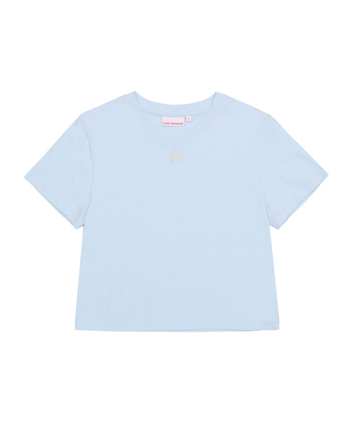 아메스 월드와이드(AMES-WORLDWIDE) BASIC SMALL LOGO CROP TEE BLUE