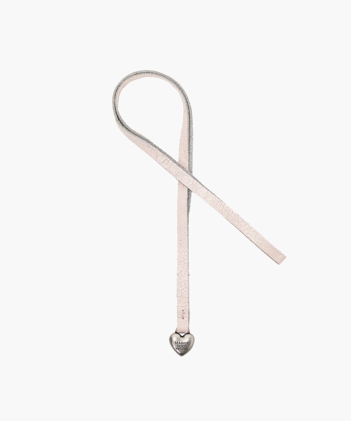 마지셔우드(MARGESHERWOOD) HEART CHARM_pale pink cracked