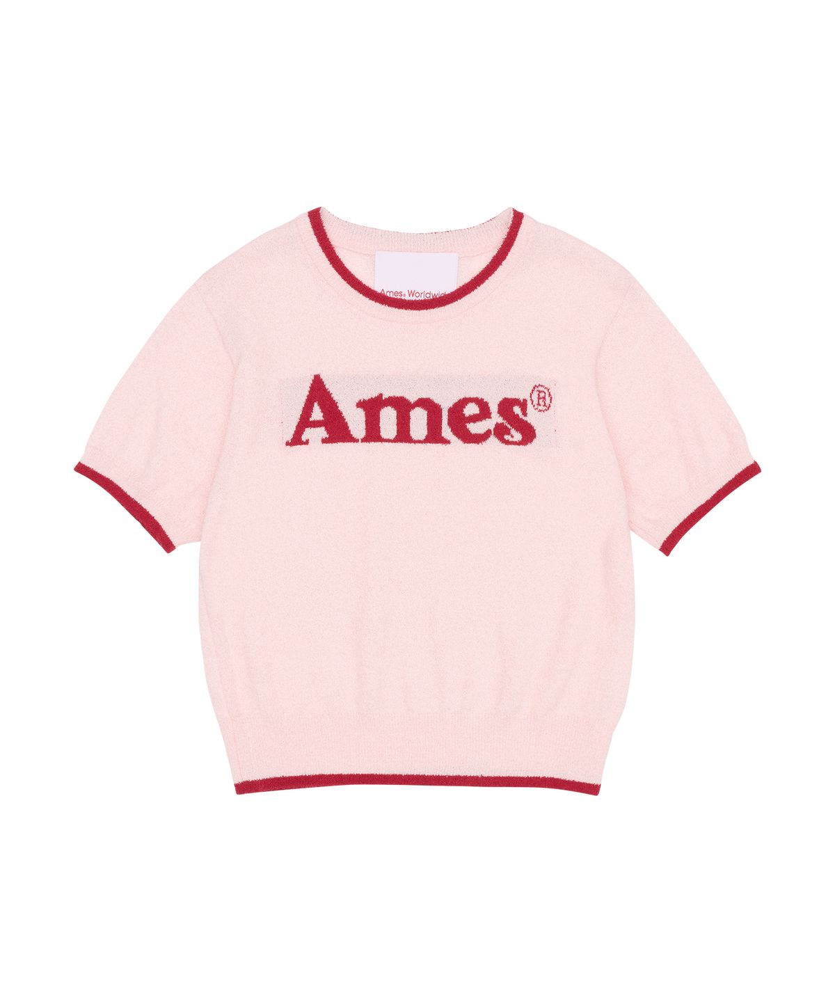 아메스 월드와이드(AMES-WORLDWIDE) BASIC LOGO KNIT PINK