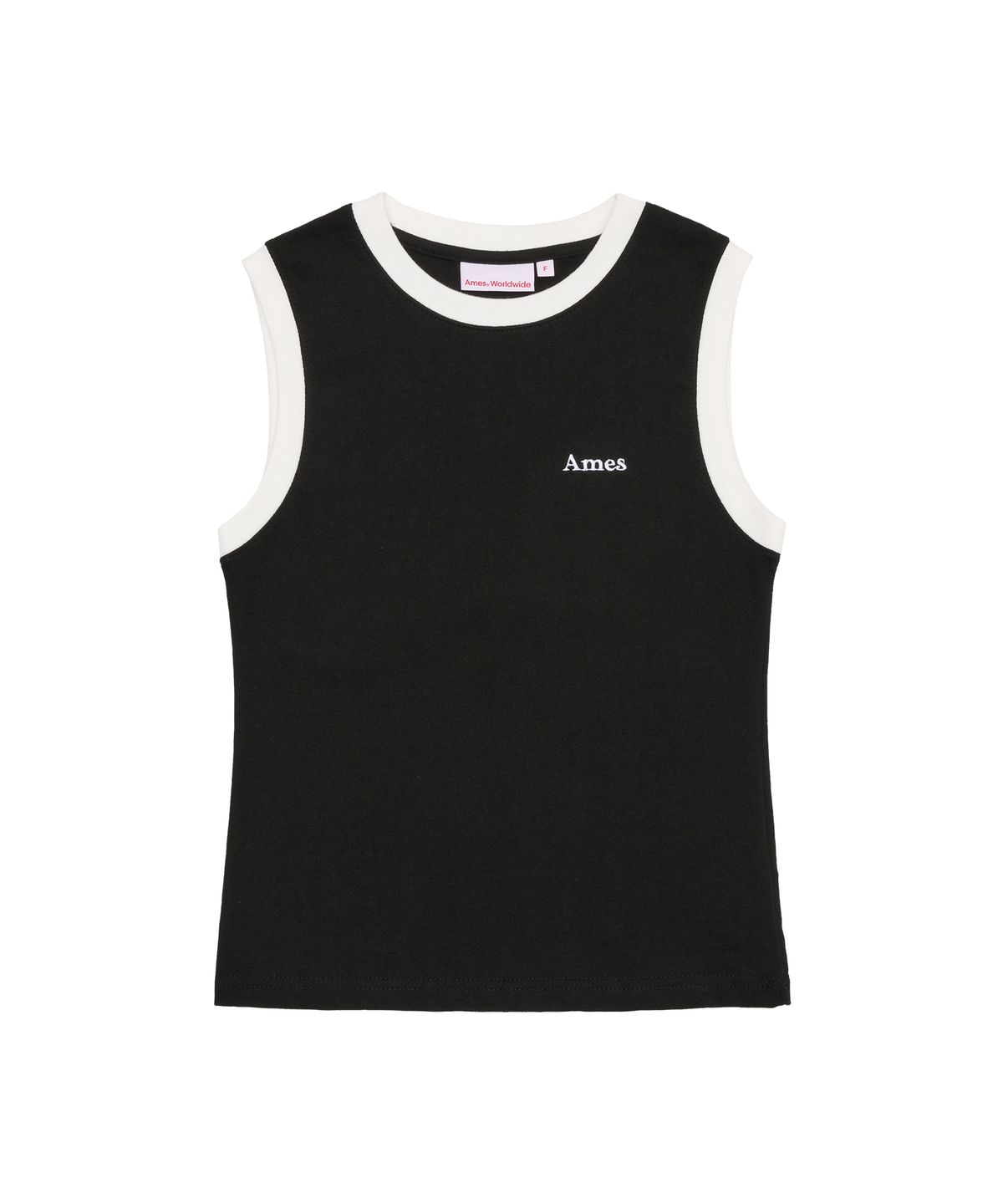 아메스 월드와이드(AMES-WORLDWIDE) BASIC LOGO SLEEVELESS TEE BLACK