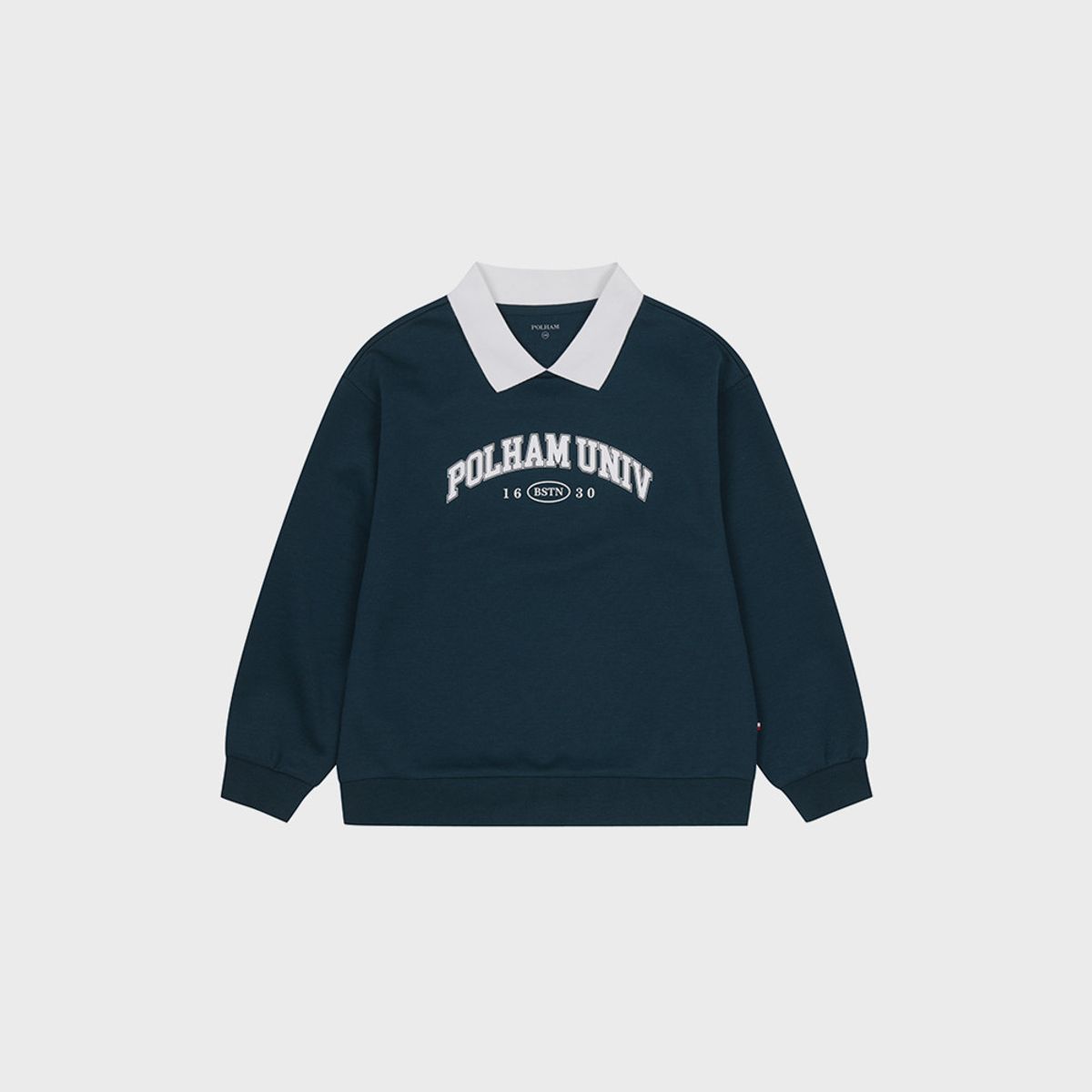 폴햄키즈(POLHAM KIDS) 공용) 더블니트 카라 맨투맨_PKF1TR3040