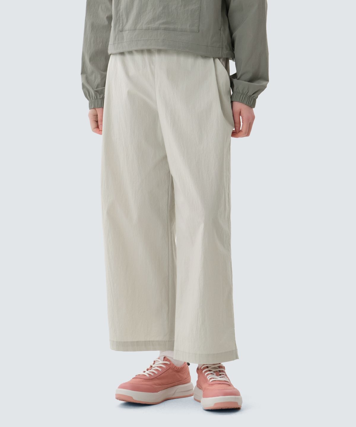 스노우피크 어패럴(SNOWPEAK APPAREL) 루트 여성 세미 와이드 팬츠 (S25MWRPT22) Light Beige