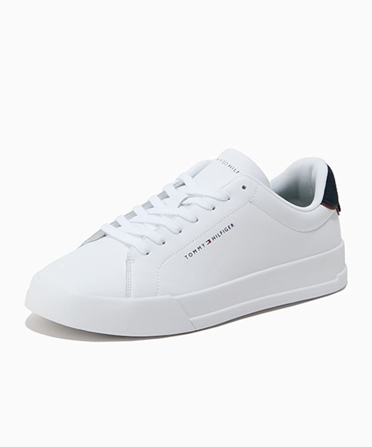 타미힐피거(TOMMY HILFIGER) TH 코트 레더 스니커즈-화이트(T52F1ARS010MT10LD)