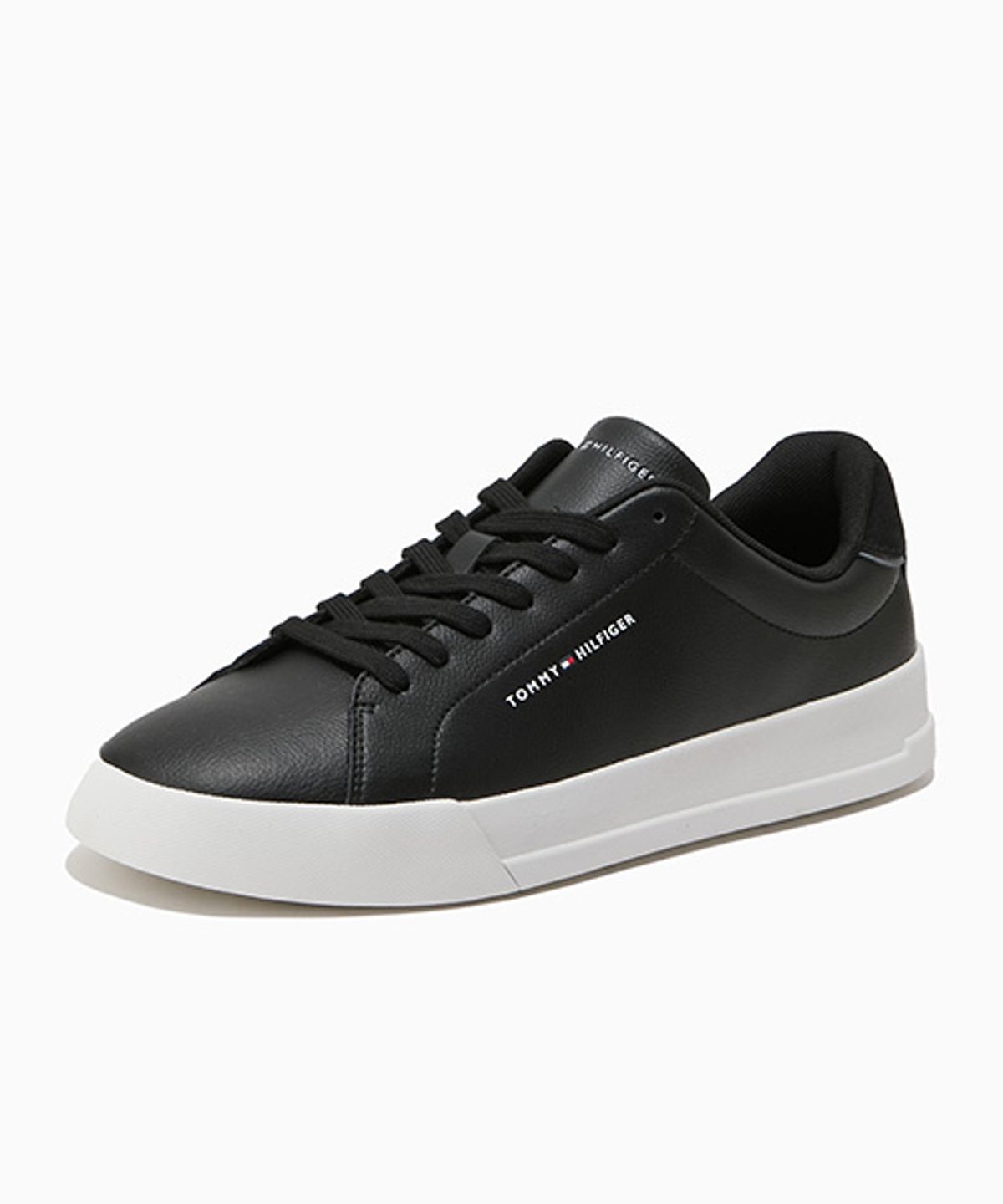 타미힐피거(TOMMY HILFIGER) TH 코트 레더 스니커즈-블랙(T52F1ARS010MT1BDS)