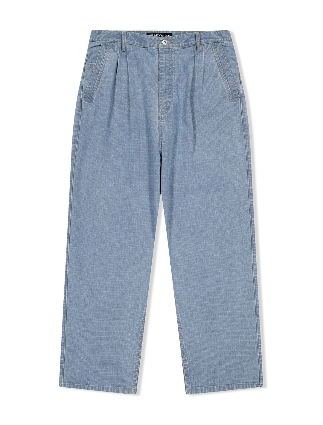 デニム・ジーパン YESEYESEE Two Tucked Ripstop Denim Pants 5MM399 MUSINSA | YESEYESEE Two Tucked Ripstop Denim Pants Light Indigo
