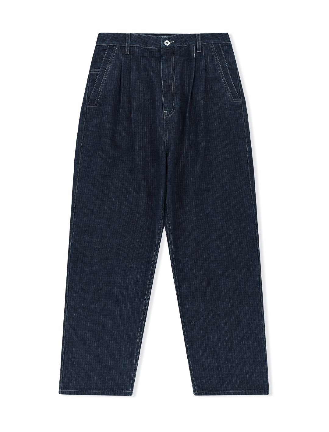 ★2025SS新作★YESEYESEE★Two Tucked Ripstop Denim Pants yeseyesee® :: Two Tucked Ripstop Denim Pants Dark Indigo