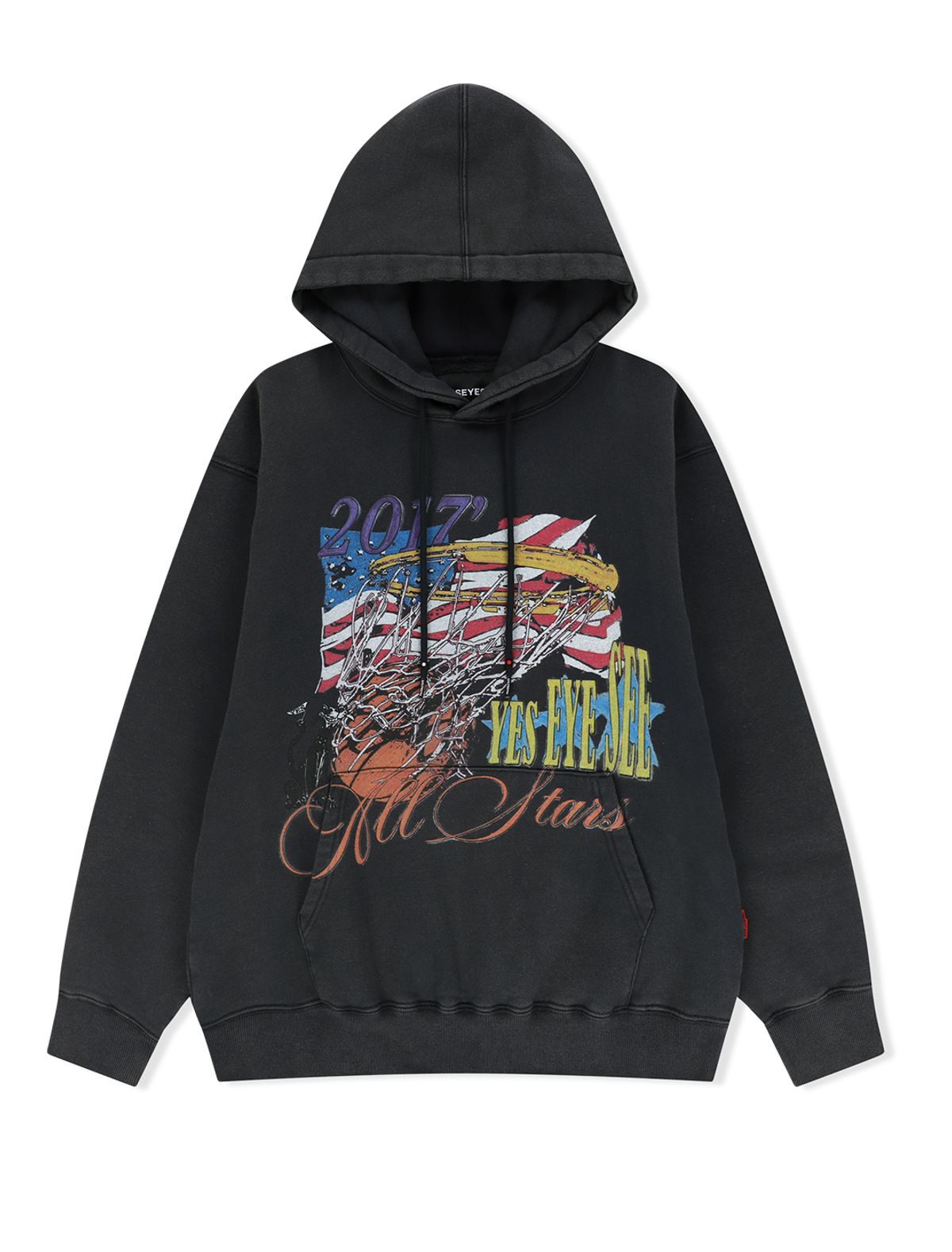 예스아이씨(YESEYESEE) Y.E.S Goal In Hoodie Charcoal