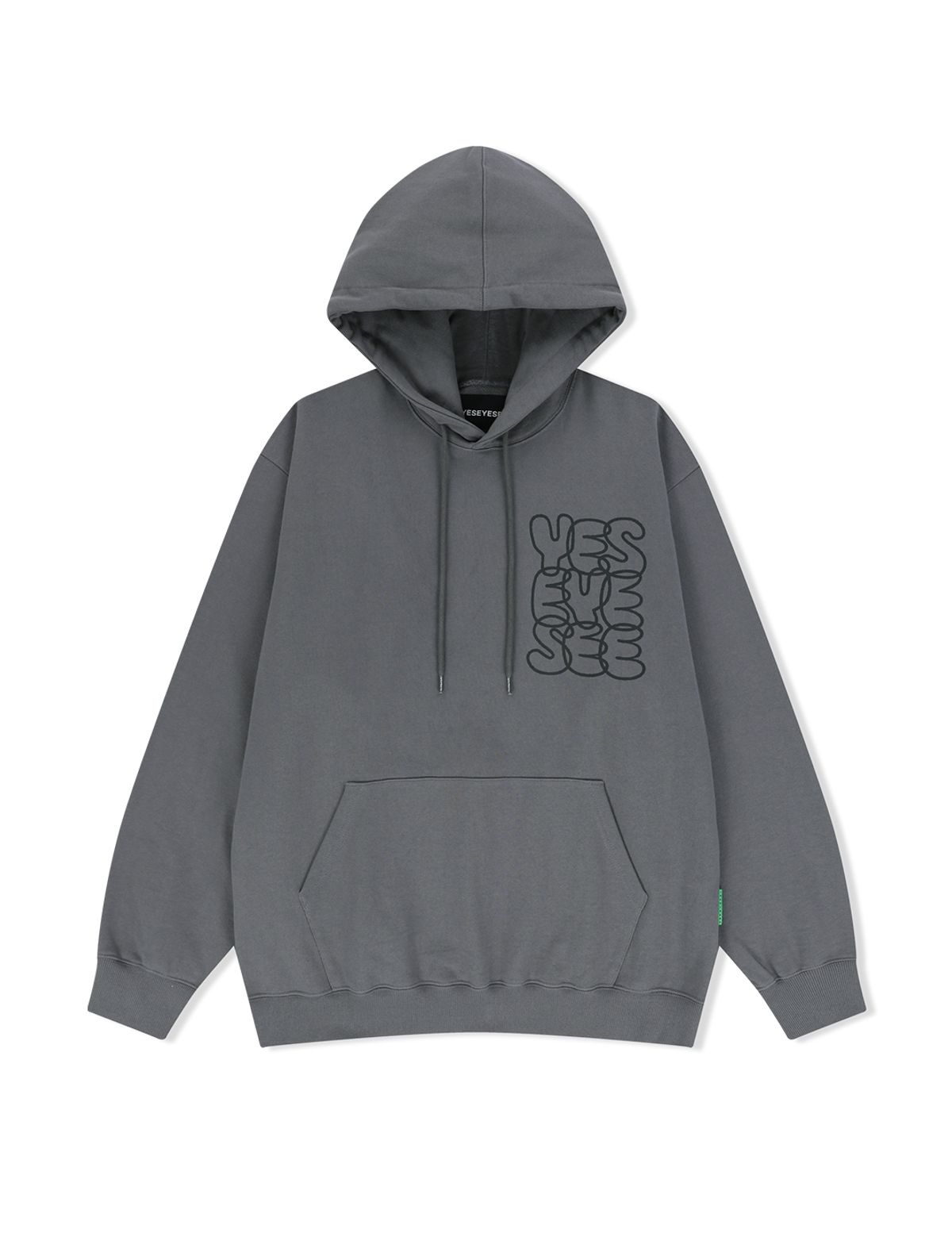 예스아이씨(YESEYESEE) C-Logo Hoodie Dark Grey