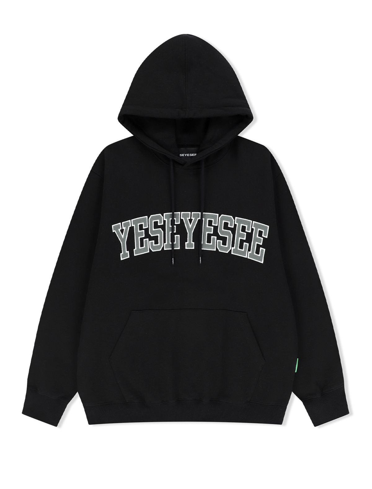 예스아이씨(YESEYESEE) [25SS] Arch Logo Hoodie Black