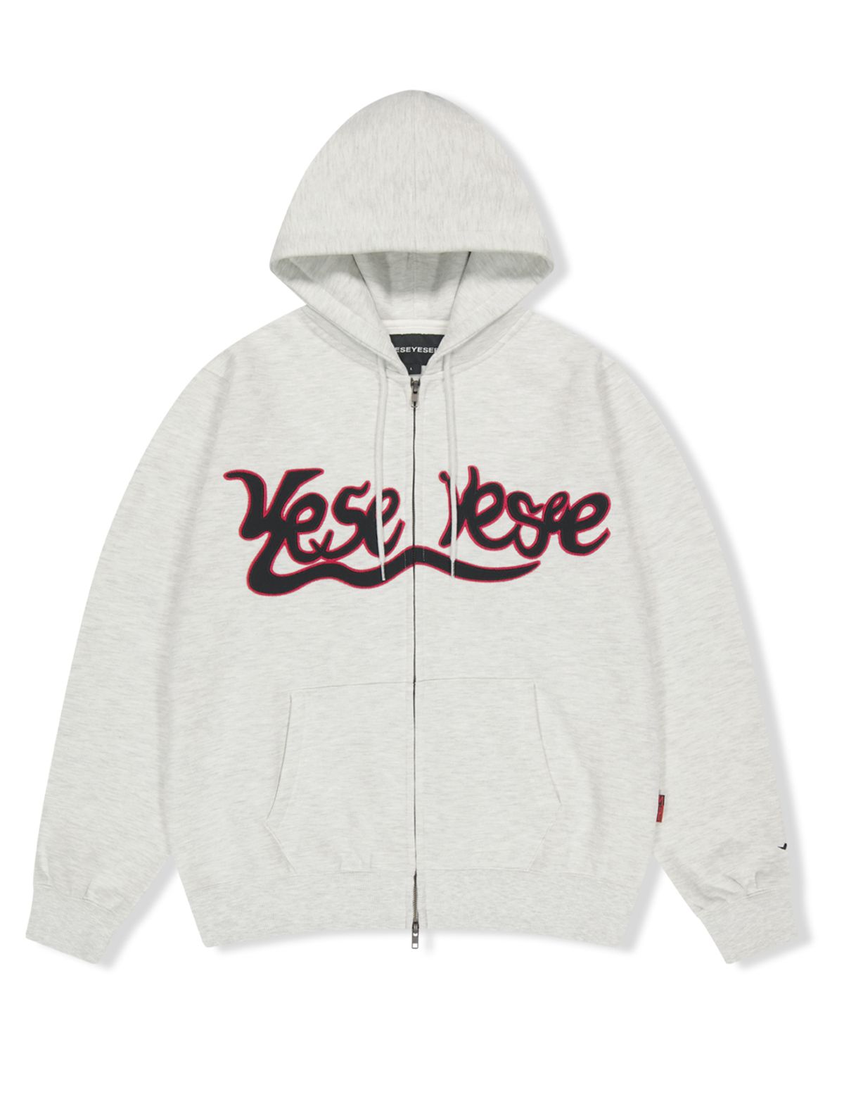 예스아이씨(YESEYESEE) [25FW] Y.E.S Snail Logo Zip-up Hoodie Light Grey