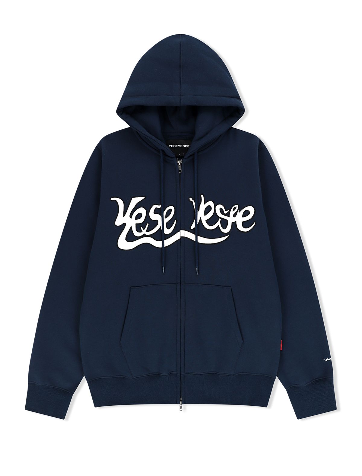 예스아이씨(YESEYESEE) [25FW] Y.E.S Snail Logo Zip-up Hoodie Navy