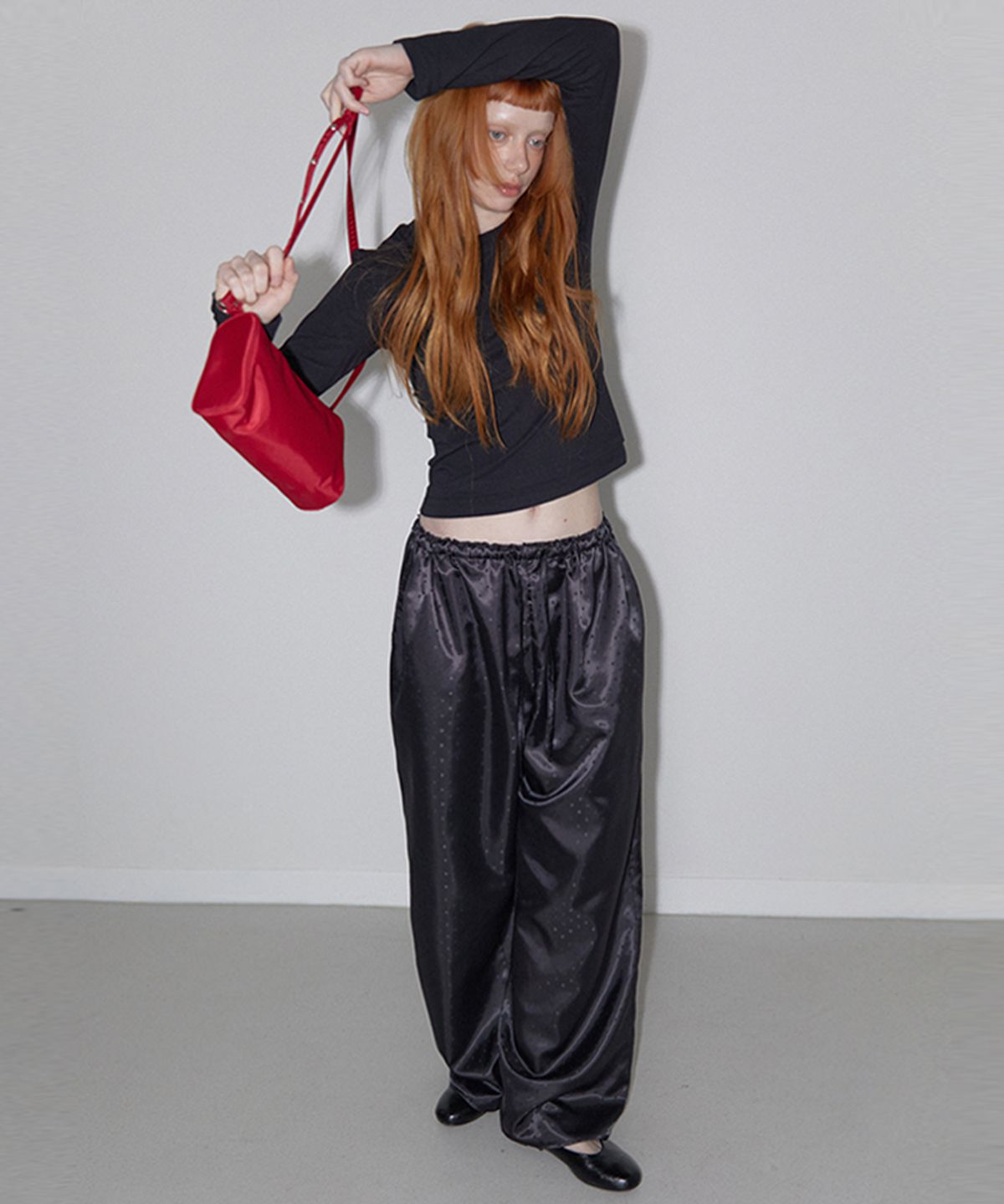 렌세(RENSE) Dot Pattern Pants Black