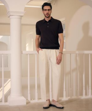 (M) 컴팩트 코튼 와이드 치노 팬츠 4color