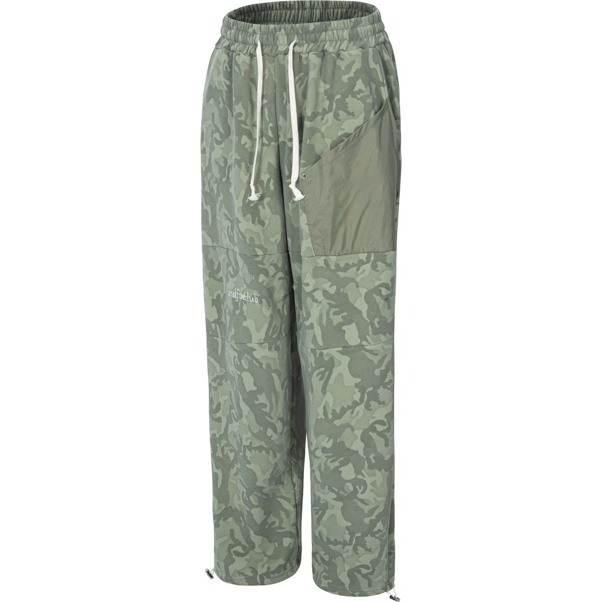 엔드파이브클럽(ANDFIVECLUB) rivet over-sweatpants [greencamo]