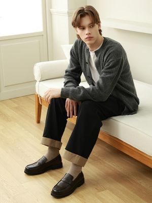 인텐스 남성 스퀘어 페니 로퍼 드레스 3cm LCMD35I513