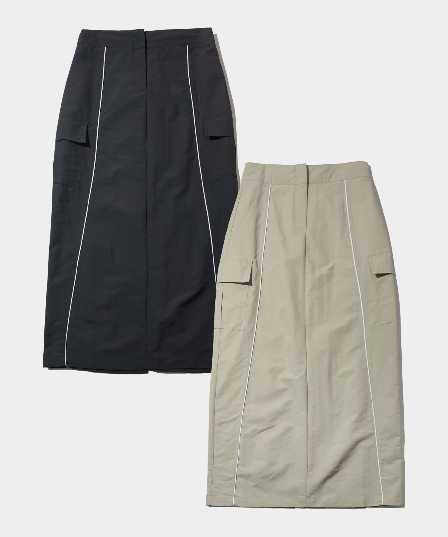 Tシャツ・カットソー placestudio Piping Track Cargo Bag Team Nylon Maxi Long Skir MUSINSA | PLACE STUDIO Piping Track Cargo Bag Team Nylon