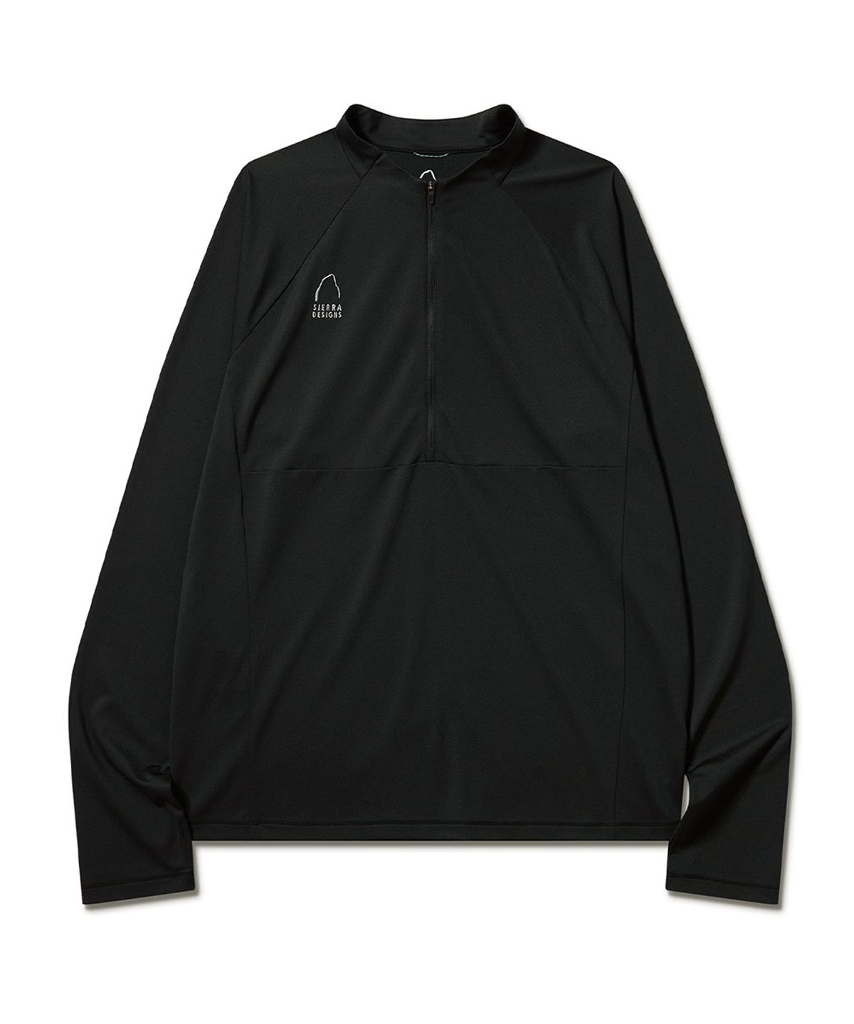 시에라디자인(SIERRA DESIGNS) 가브로(GABBRO) 하프집업 긴팔티 BLACK