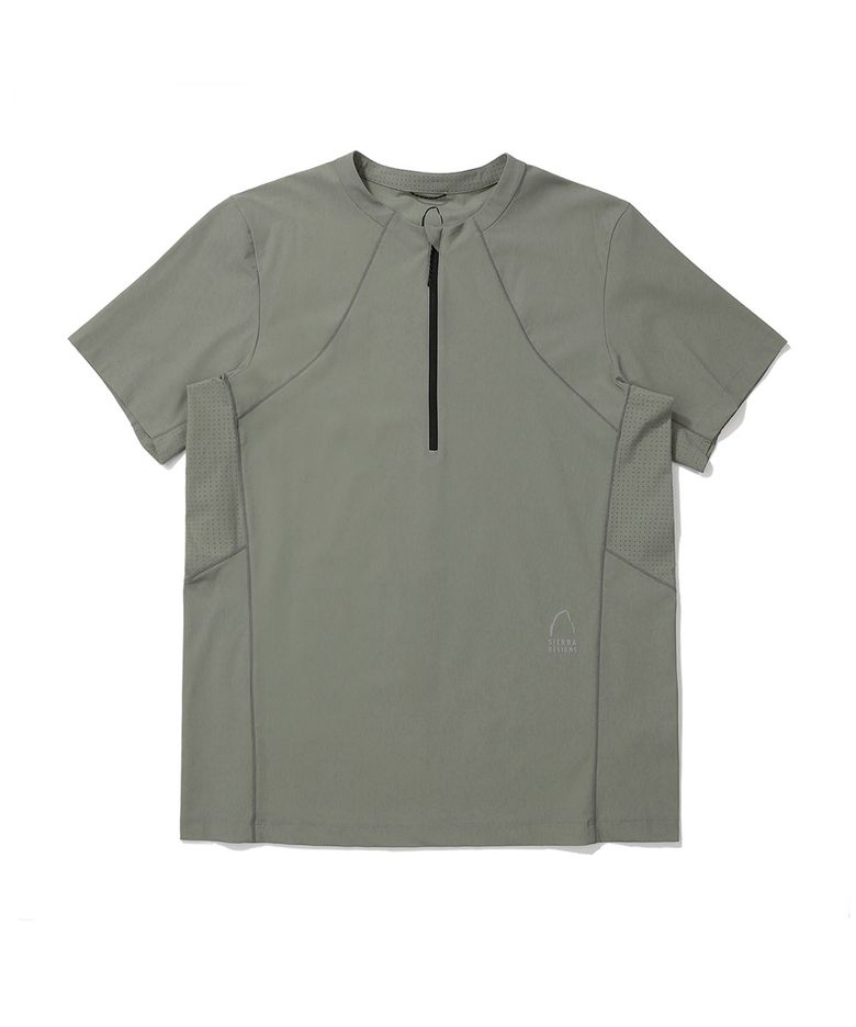 플린트(FLINT) 반집업 티셔츠 KHAKI