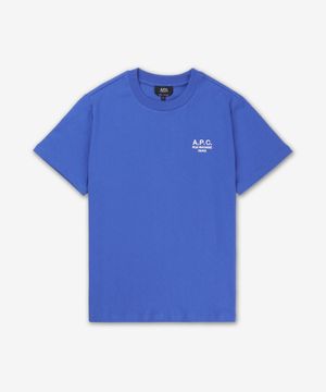 루 마담 레귤러핏 반소매 티셔츠 - 다크블루:화이트 / COHBUM26388IMA