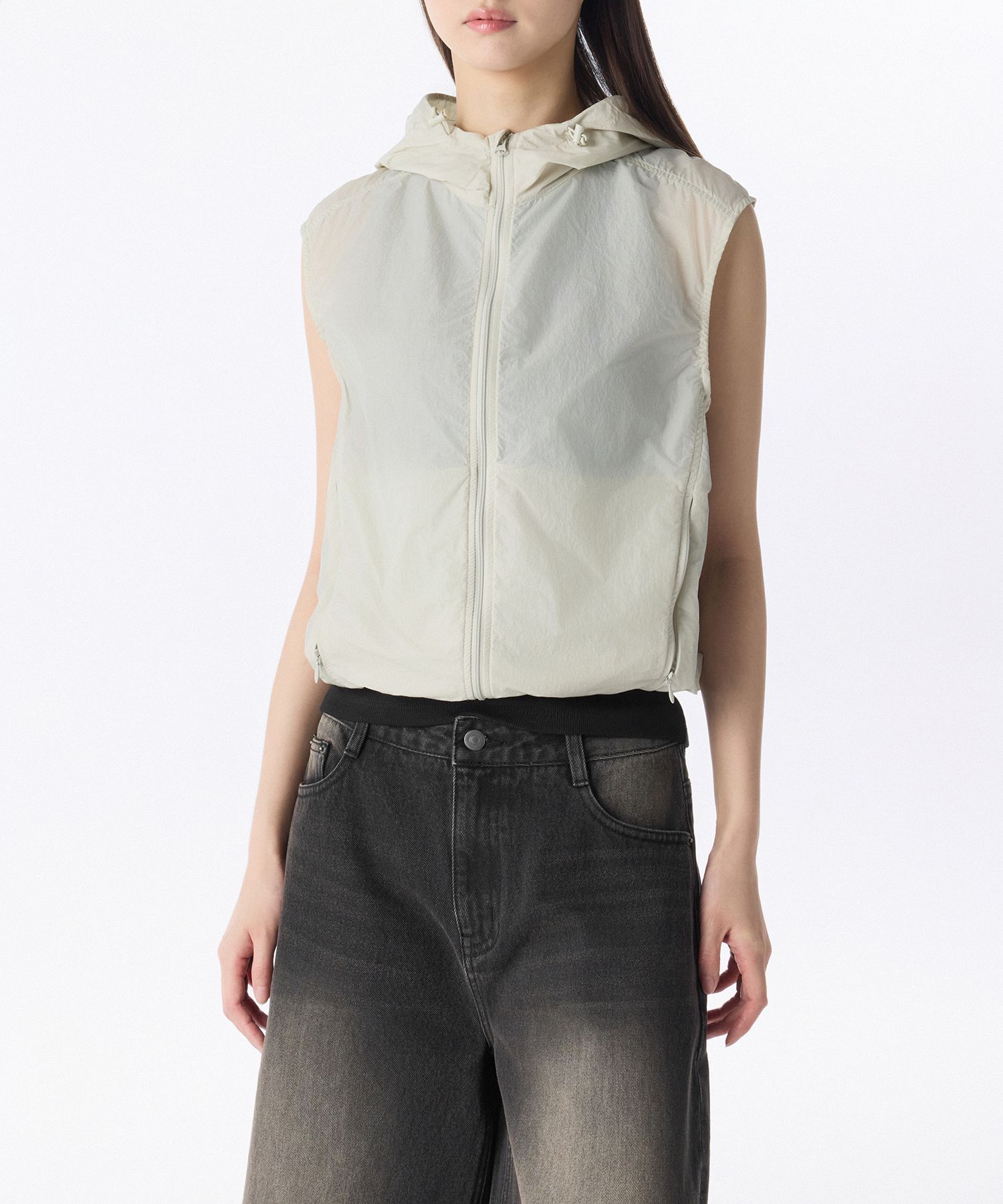 MUSINSA MUSINSA STANDARD WOMAN Women's Hooded Windbreaker Vest