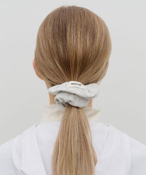 W BASIC COTTON SCRUNCHIE light heather gray