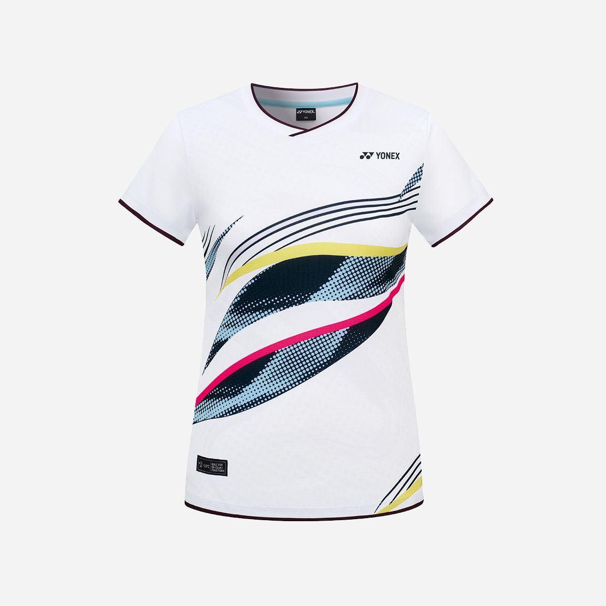요넥스(YONEX) 251TS036F 화이트 여성용 네온 컬러 포인트 게임웨어