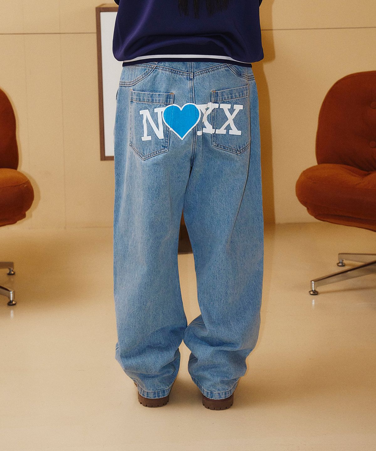 엔와이엑스엑스(NYXX) HEART 14 DENIM PANTS LIGHT BLUE