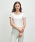 W BASIC CROP TEE white