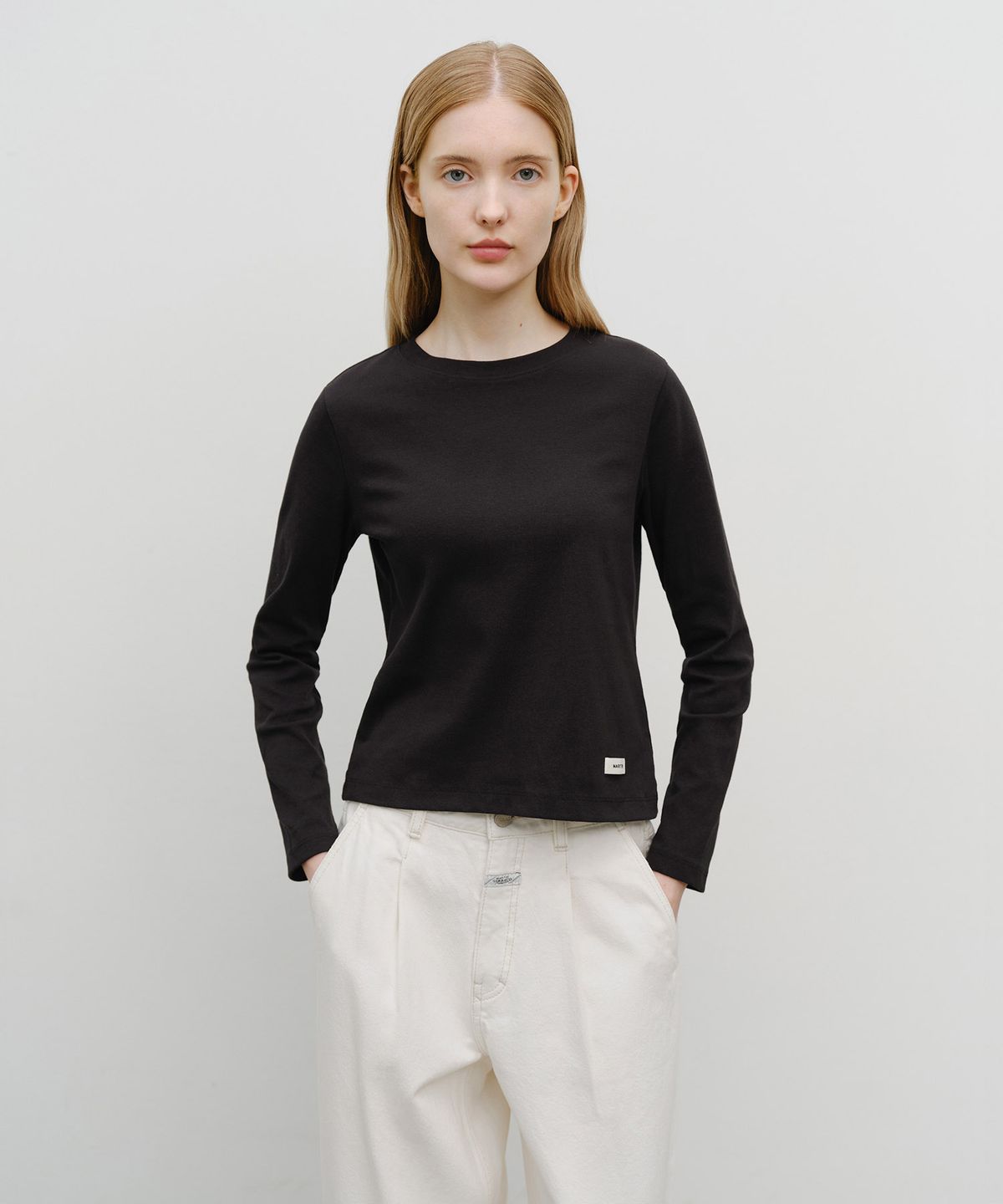 마리떼 프랑소와 저버(MARITHÉ + FRANҪOIS GIRBAUD) W BASIC LONG SLEEVE black