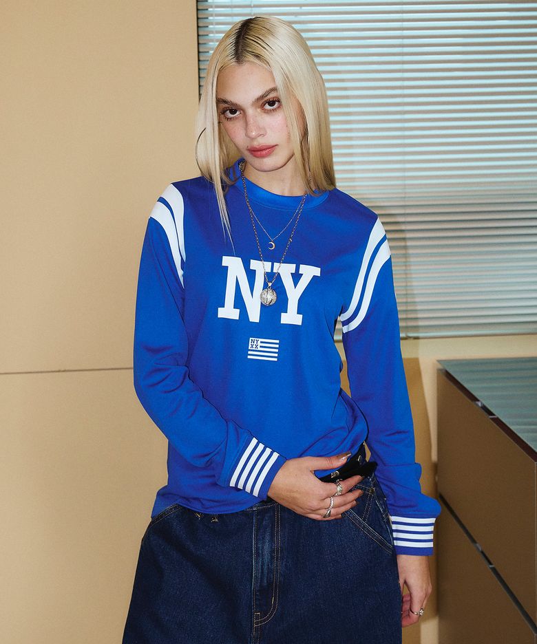 ASYMMETRY NY LONG SLEEVE BLUE