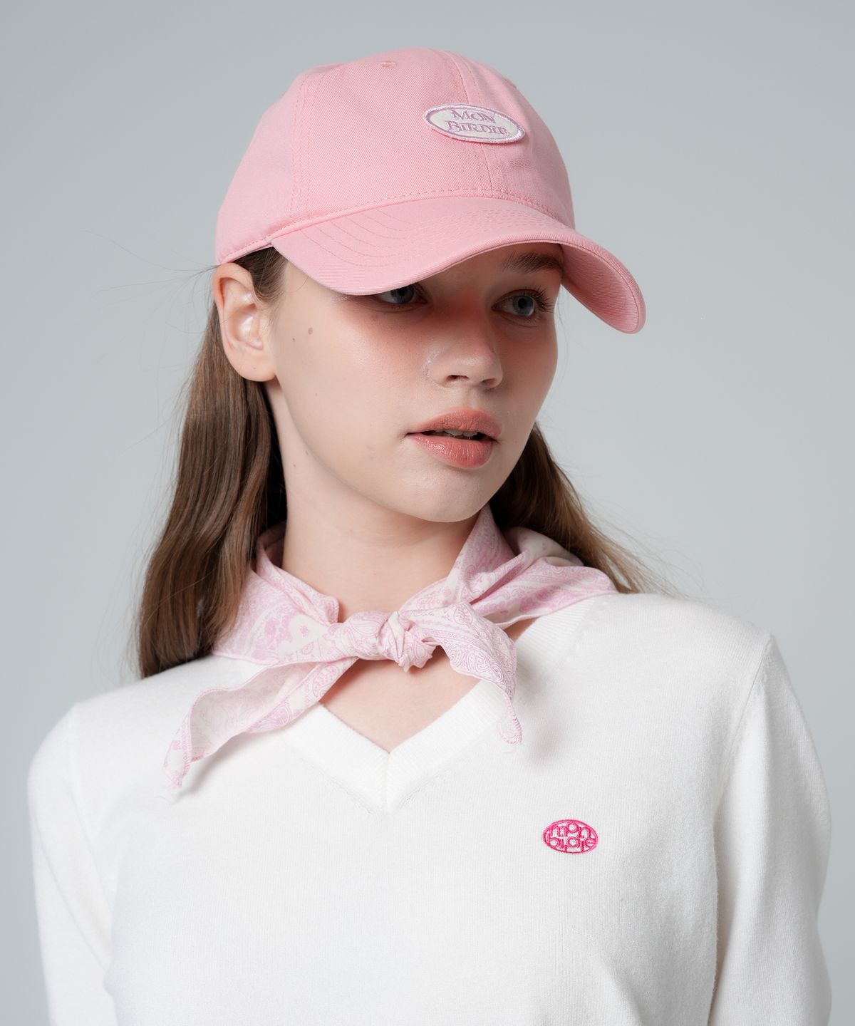 몽버디 골프(MONBIRDIE GOLF) 서클 자수 볼캡 PINK