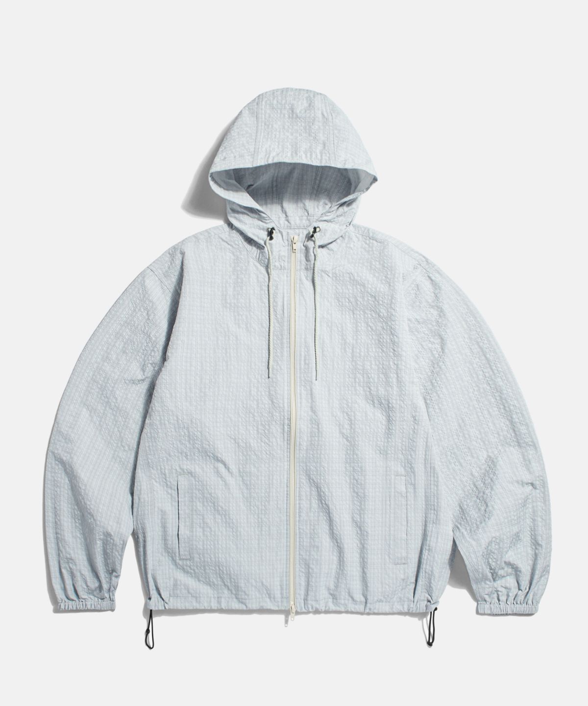 피도디도(FIDO DIDO) Vintage Check Zip Hoodie Light Grey
