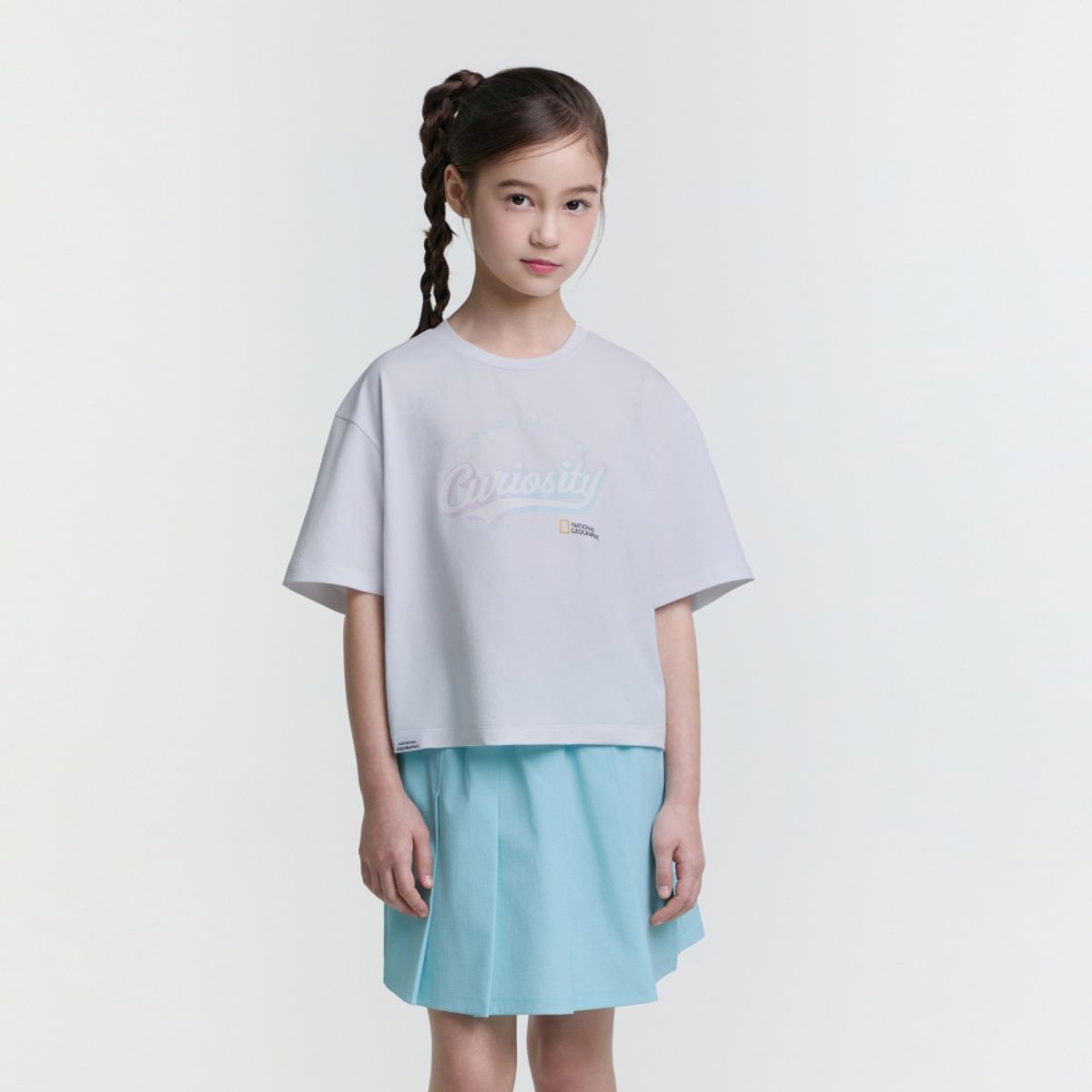 내셔널지오그래픽 키즈(NATIONAL GEOGRAPHIC KIDS) K252GPB920 여아 4부 상하 SET WHITE