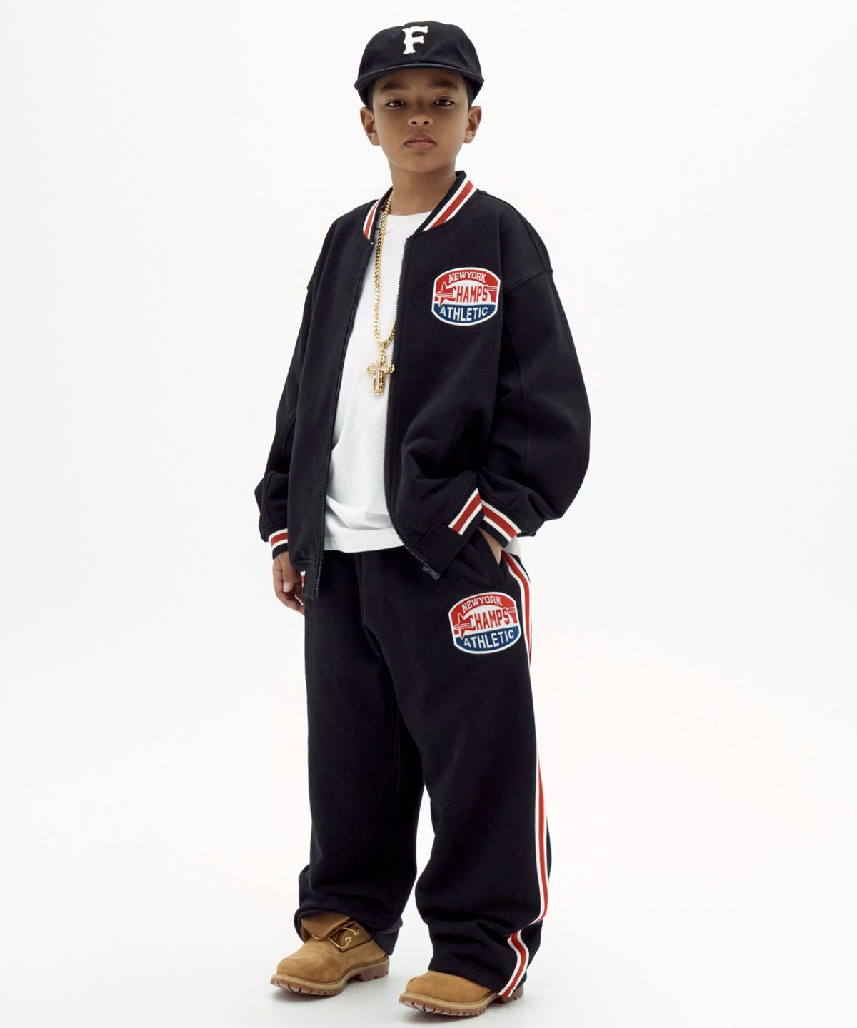 테이크이지 키즈(TAKEASY KIDS) 자이언트핏 챔스 셋업 (블랙)