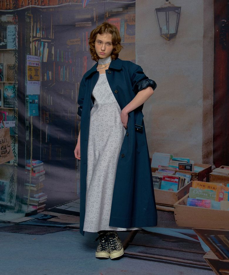 Megan Trench Coat (Navy)