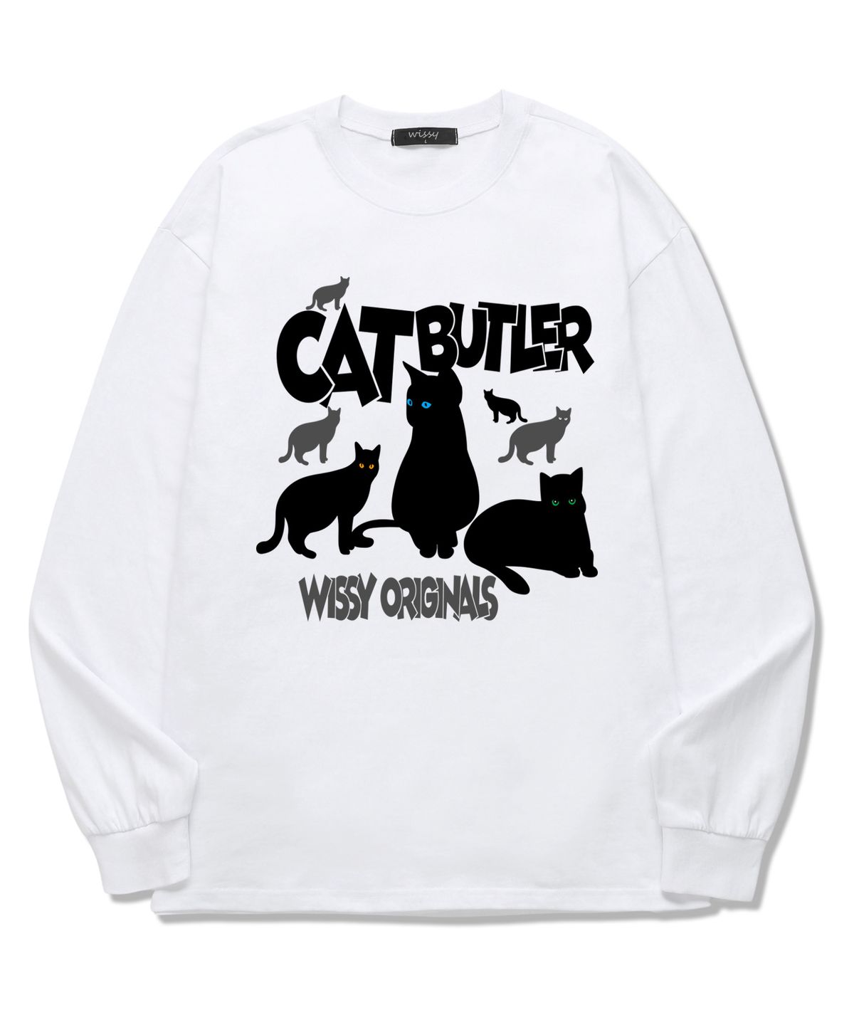 위씨(WISSY) CAT ORIGINAL 긴팔 티셔츠 (WLS024) 화이트