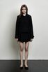 PLAIN WOOL MINI SKIRT BLACK